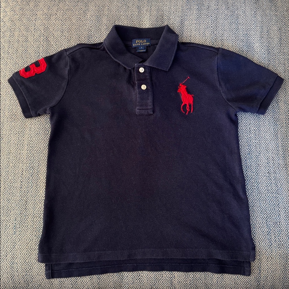 Polo Ralph Lauren short sleeve collar shirt in Navy Size 7